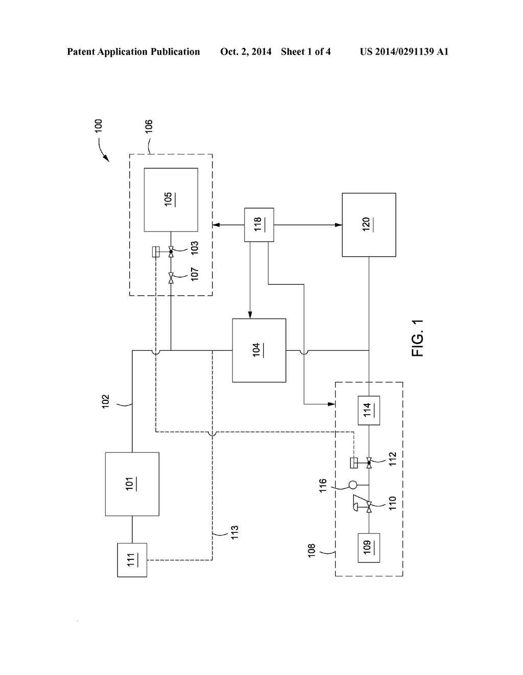 METHODS AND APPARATUS FOR TREATING EXHAUST GAS IN A PROCESSING SYSTEM - diagram, schematic, and image 02