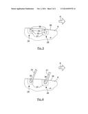 INFLATABLE AIRBAG ARRANGEMENT COMPRISING A FLAP CONNECTED TO AN INSTRUMENT     PANEL BY A LINEAR LINK HAVING FOUR PARALLEL RETAINING PORTIONS diagram and image