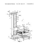 DEVICE FOR TRANSFERRING PRE-FORMED LAYERS OF OBJECTS TO THE TOP OF A     PALLET diagram and image