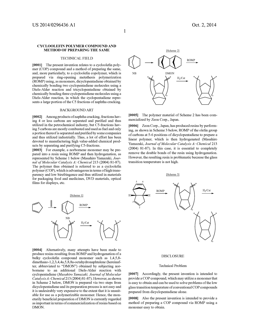 CYCLOOLEFIN POLYMER COMPOUND AND METHOD OF PREPARING THE SAME - diagram, schematic, and image 03