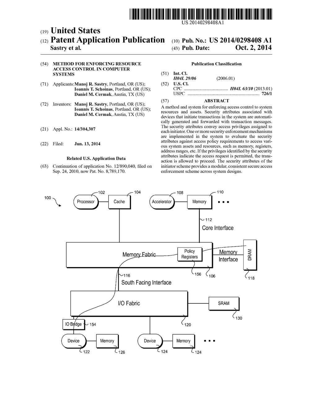 Method For Enforcing Resource Access Control In Computer Systems - diagram, schematic, and image 01