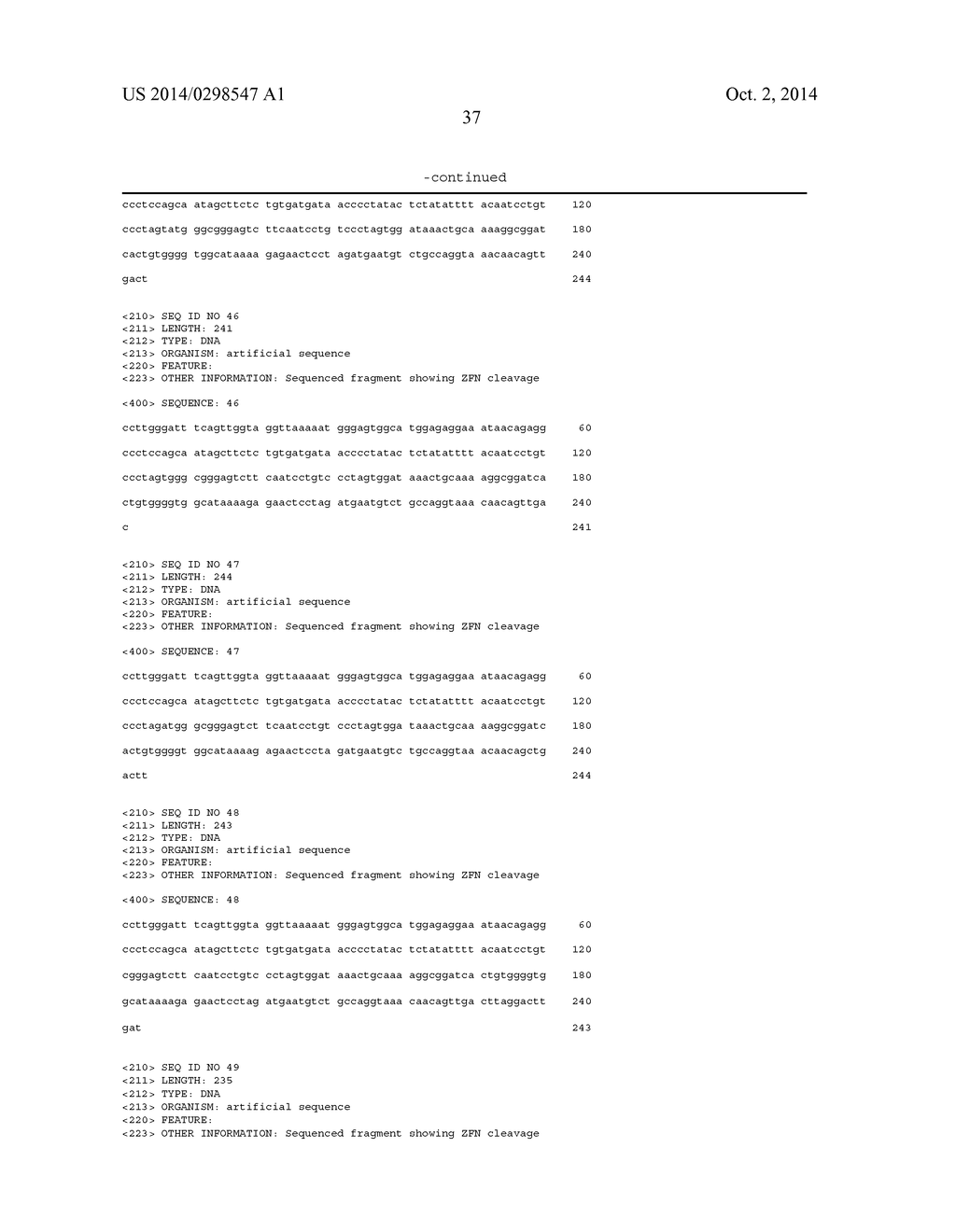 DNA DETECTION METHODS FOR SITE SPECIFIC NUCLEASE ACTIVITY - diagram, schematic, and image 52