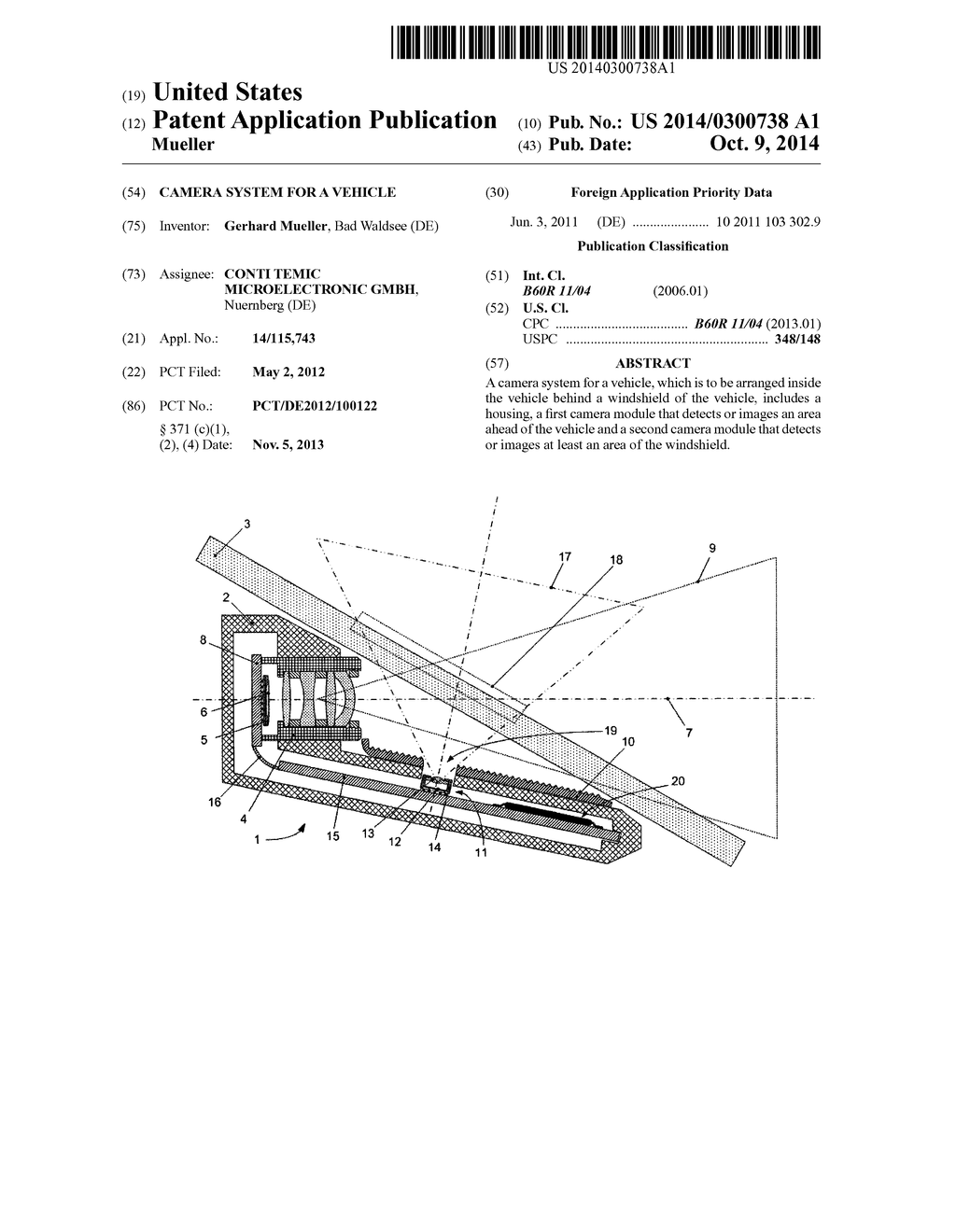 Camera System for a Vehicle - diagram, schematic, and image 01