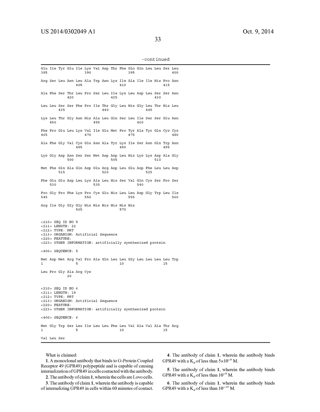 ANTI-GPR49 ANTIBODIES - diagram, schematic, and image 68