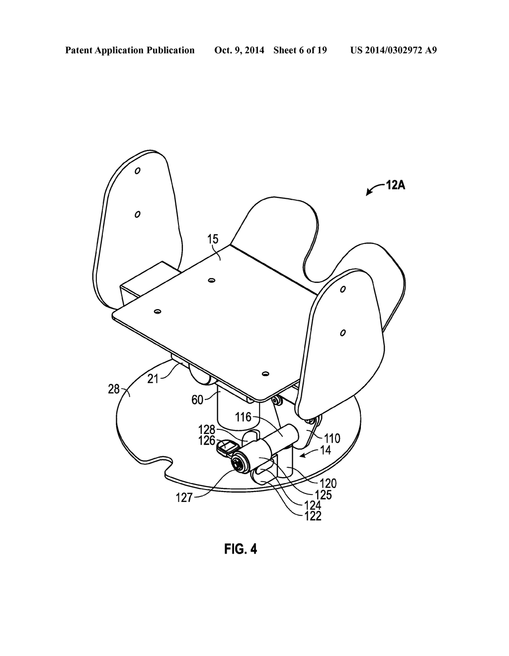 EXERCISE MACHINE WITH MOVABLE USER SUPPORT - diagram, schematic, and image 07