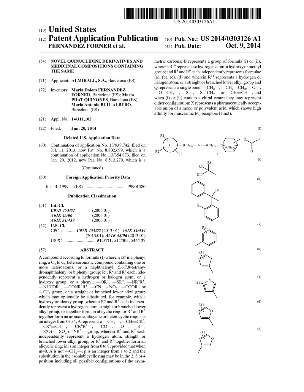 NOVEL QUINUCLIDINE DERIVATIVES AND MEDICINAL COMPOSITIONS CONTAINING THE     SAME - diagram, schematic, and image 01