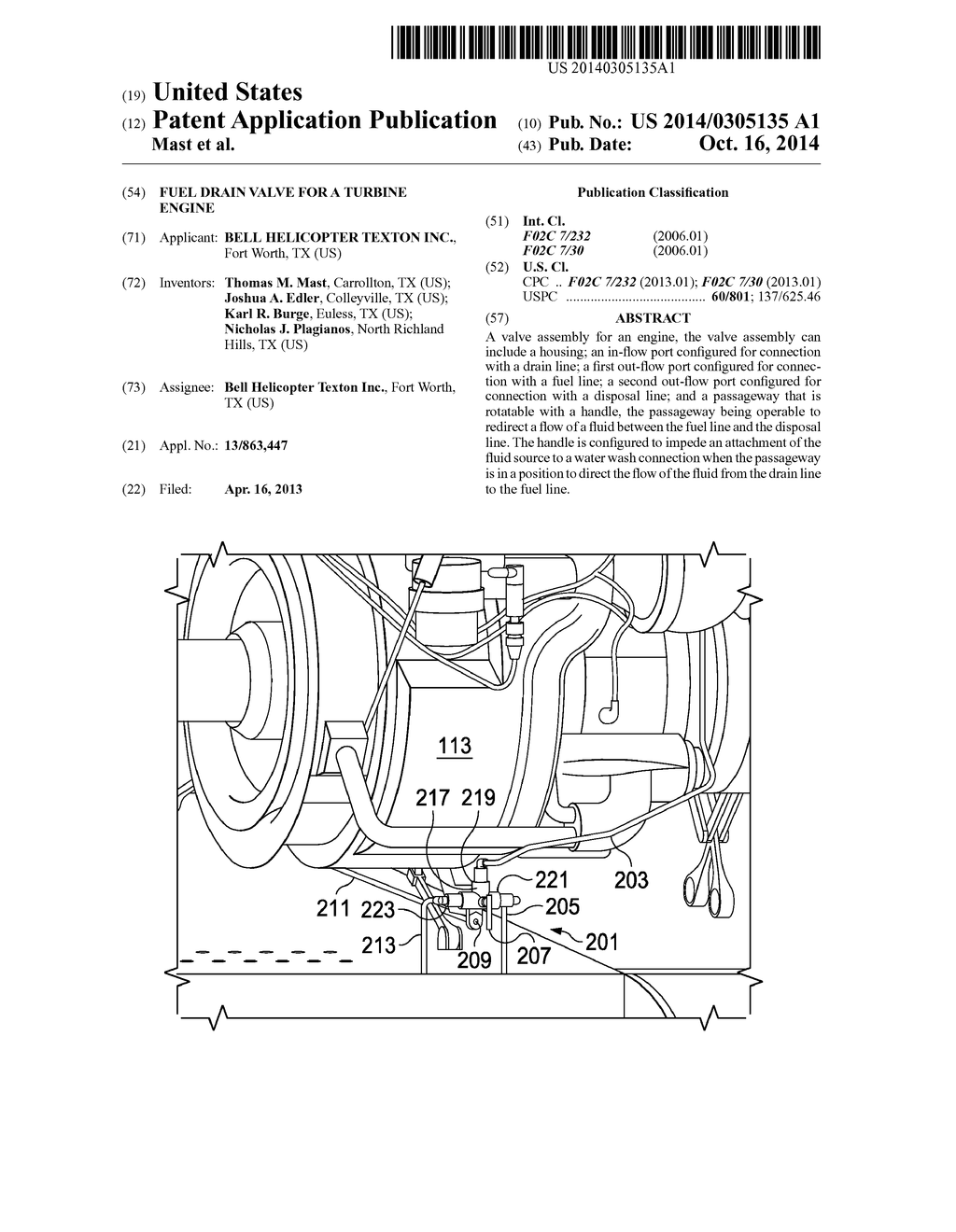 FUEL DRAIN VALVE FOR A TURBINE ENGINE - diagram, schematic, and image 01