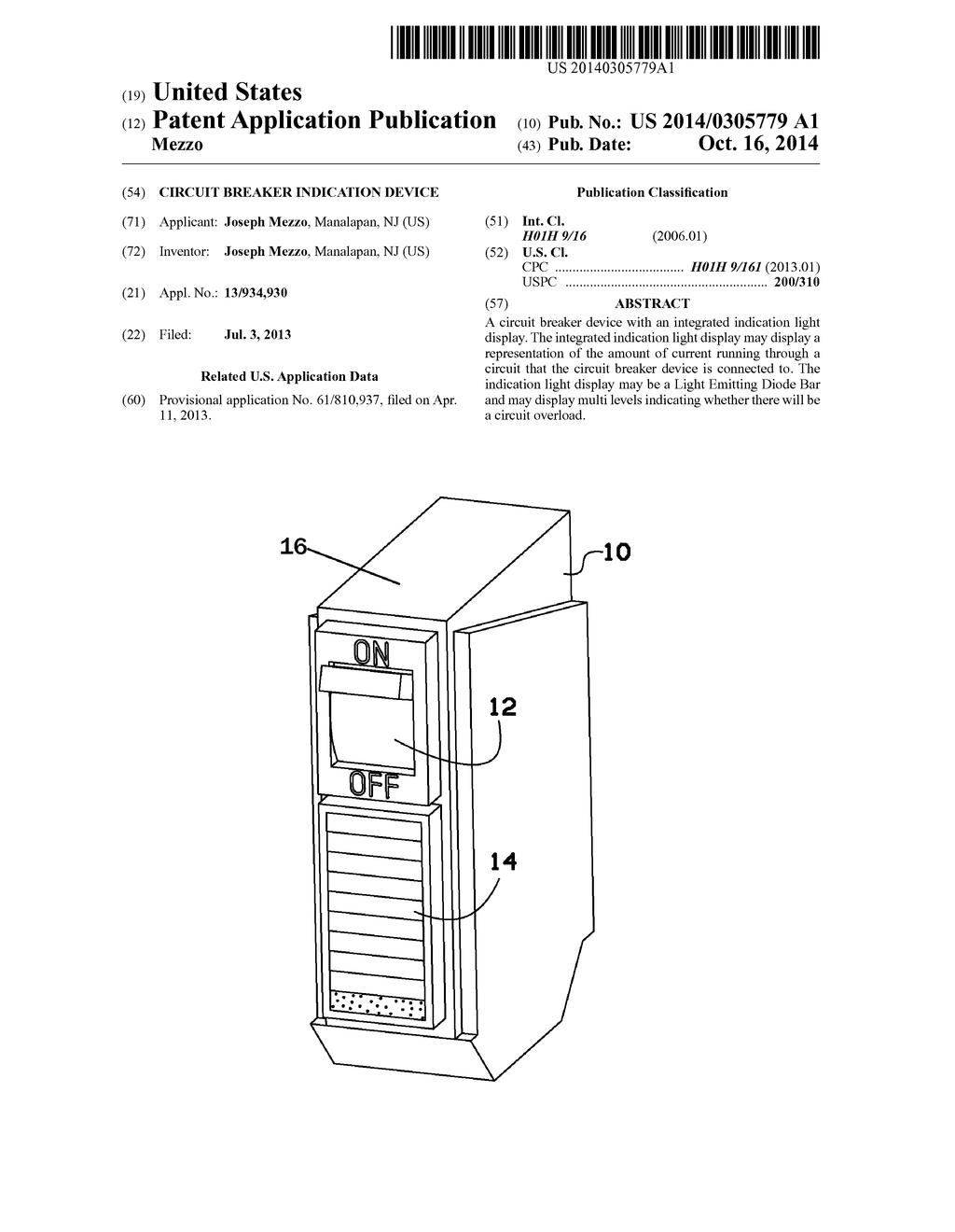 CIRCUIT BREAKER INDICATION DEVICE - diagram, schematic, and image 01