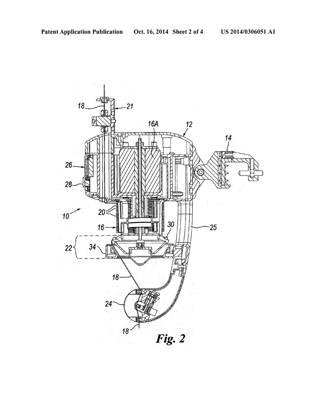 YARN FEEDER OF STORAGE TYPE WITH MAGNETIC BRAKE - diagram, schematic, and image 03