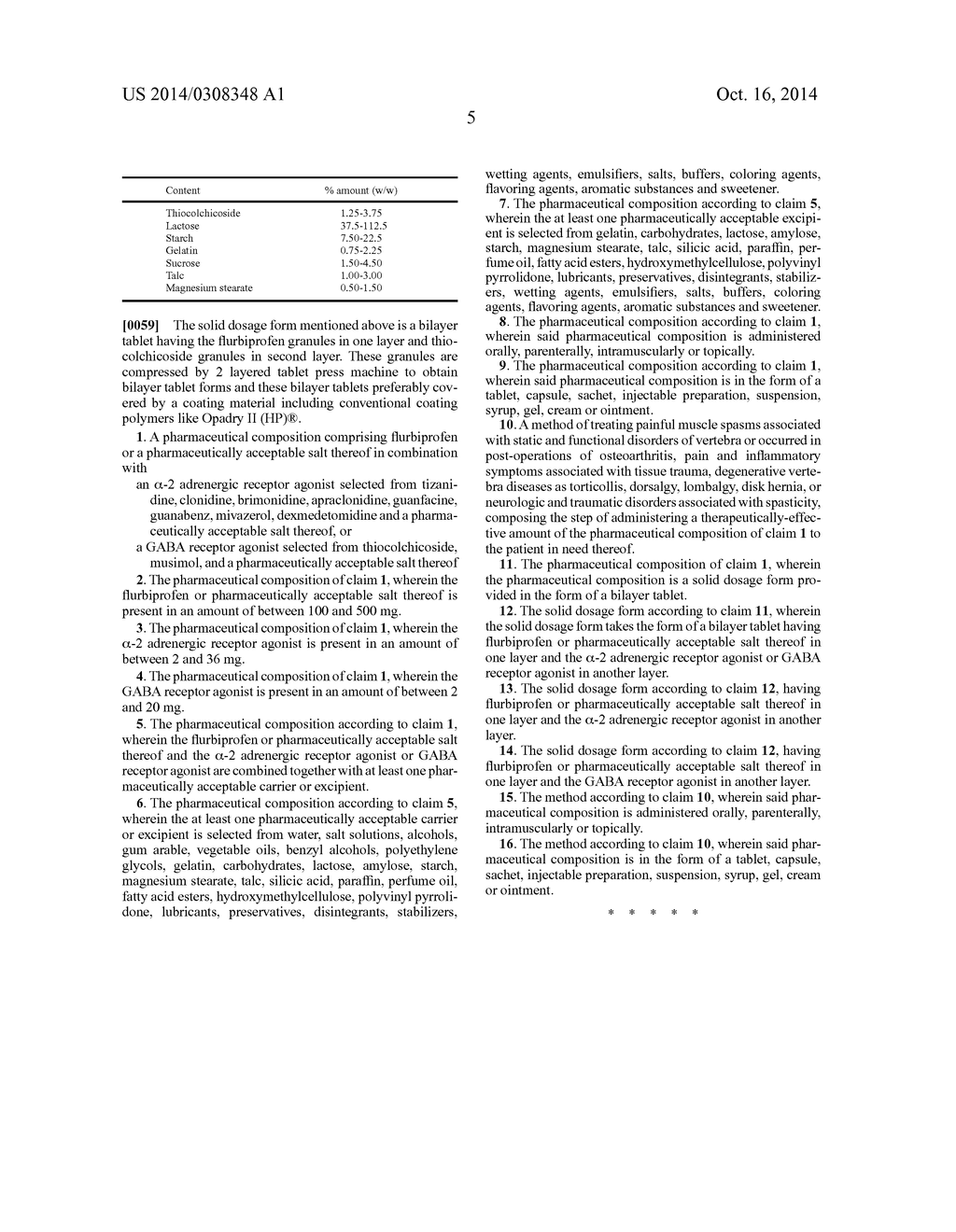 FLURBIPROFEN AND MUSCLE RELAXANT COMBINATIONS - diagram, schematic, and image 06