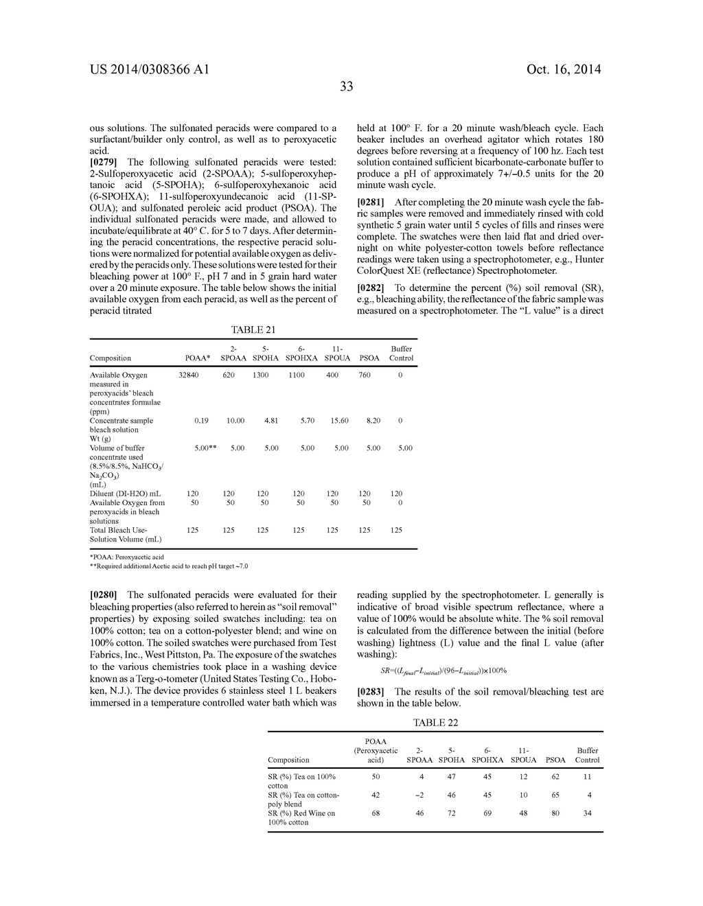 SULFOPEROXYCARBOXYLIC ACIDS, THEIR PREPARATION AND METHODS OF USE AS     BLEACHING AND ANTIMICROBIAL AGENTS - diagram, schematic, and image 44