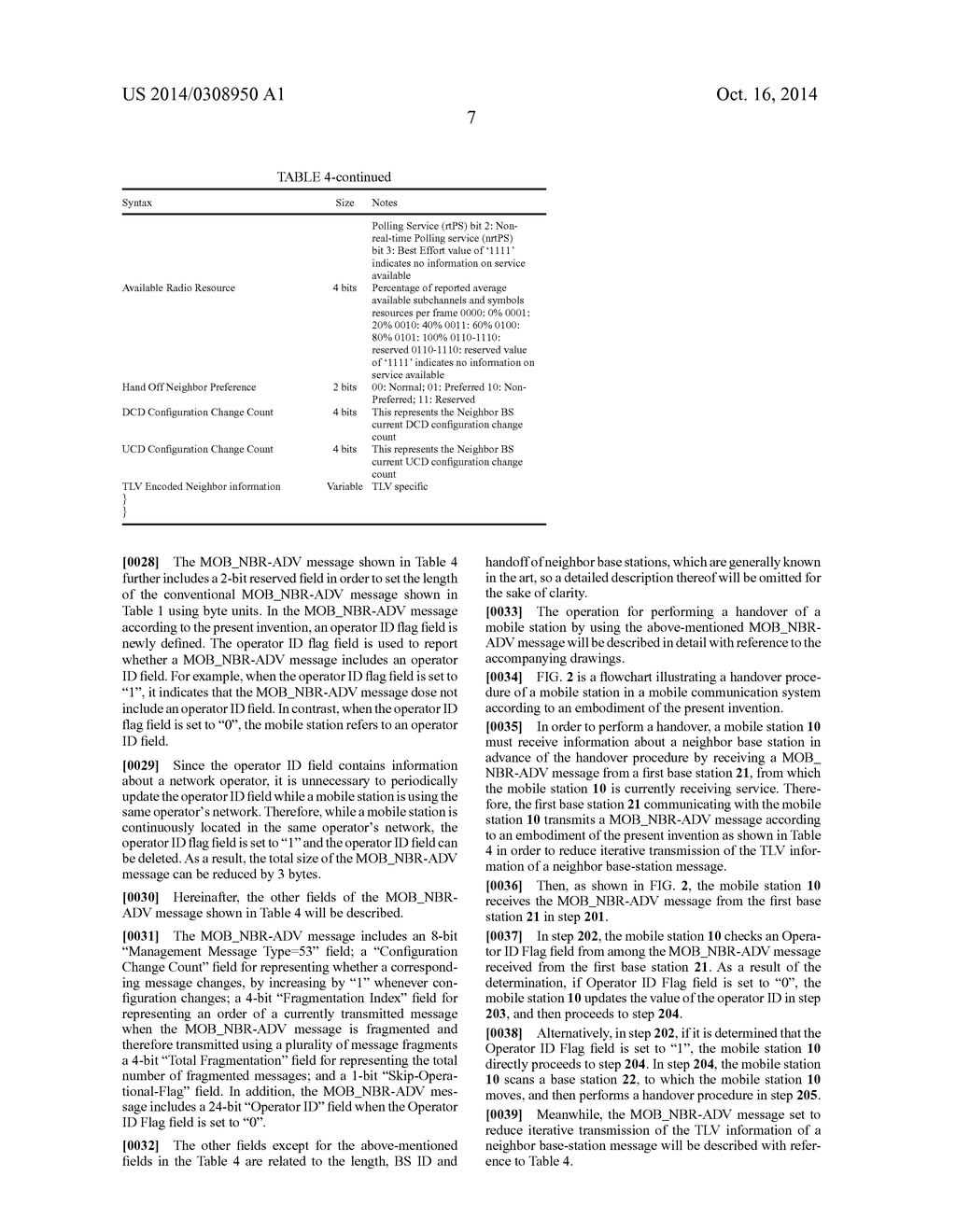 METHOD AND SYSTEM FOR TRANSMITTING/RECEIVING NEIGHBOR BASE-STATION     ADVERTISEMENT MESSAGE IN BROADBAND WIRELESS ACCESS SYSTEM - diagram, schematic, and image 10