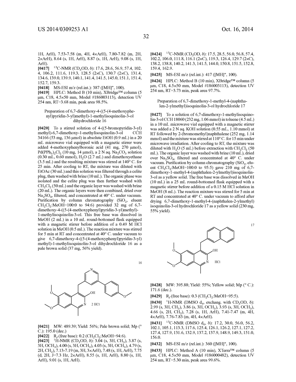 SUBSTITUTED 6,7-DIALKOXY-3-ISOQUINOLINOL DERIVATIVES AS INHIBITORS OF     PHOSPHODIESTERASE 10 (PDE 10A) - diagram, schematic, and image 33