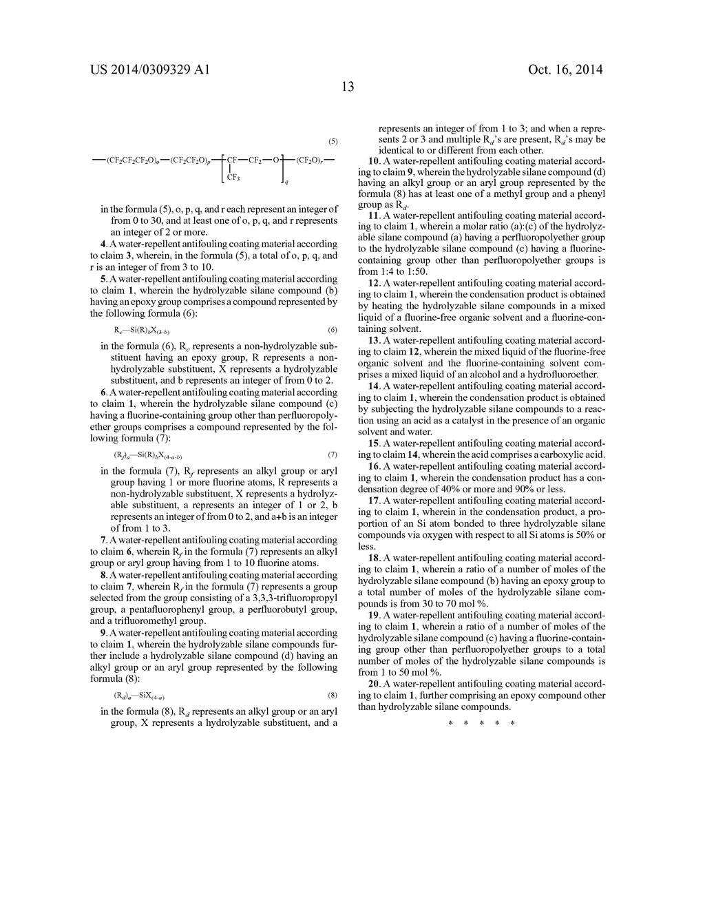 WATER-REPELLENT ANTIFOULING COATING MATERIAL - diagram, schematic, and image 14