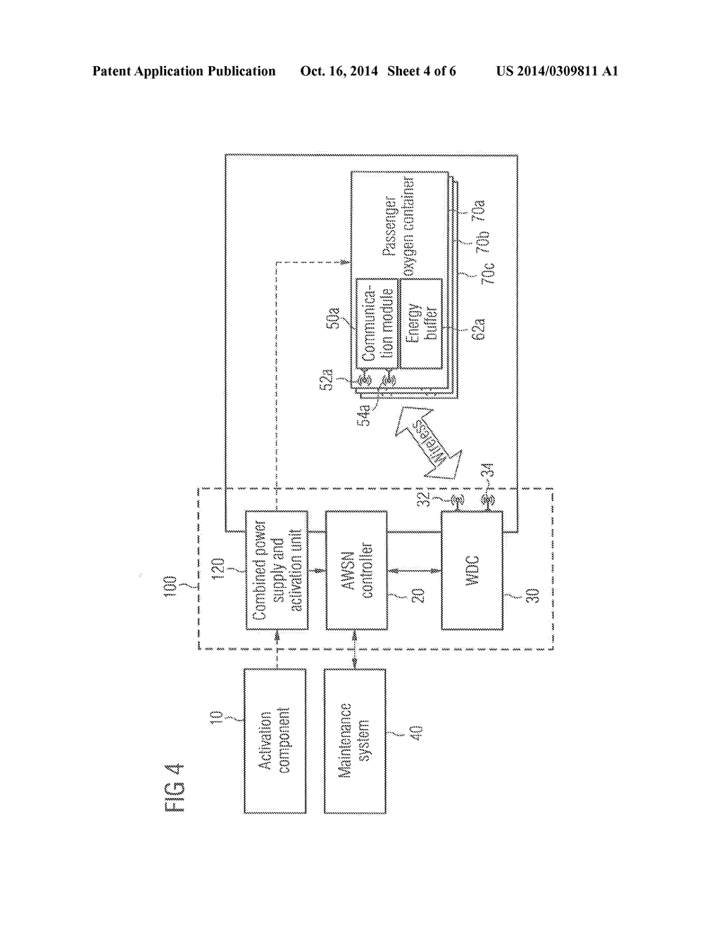 WIRELESS NETWORK FOR CONTROLLING THE OXYGEN SYSTEM OF AN AIRCRAFT - diagram, schematic, and image 05