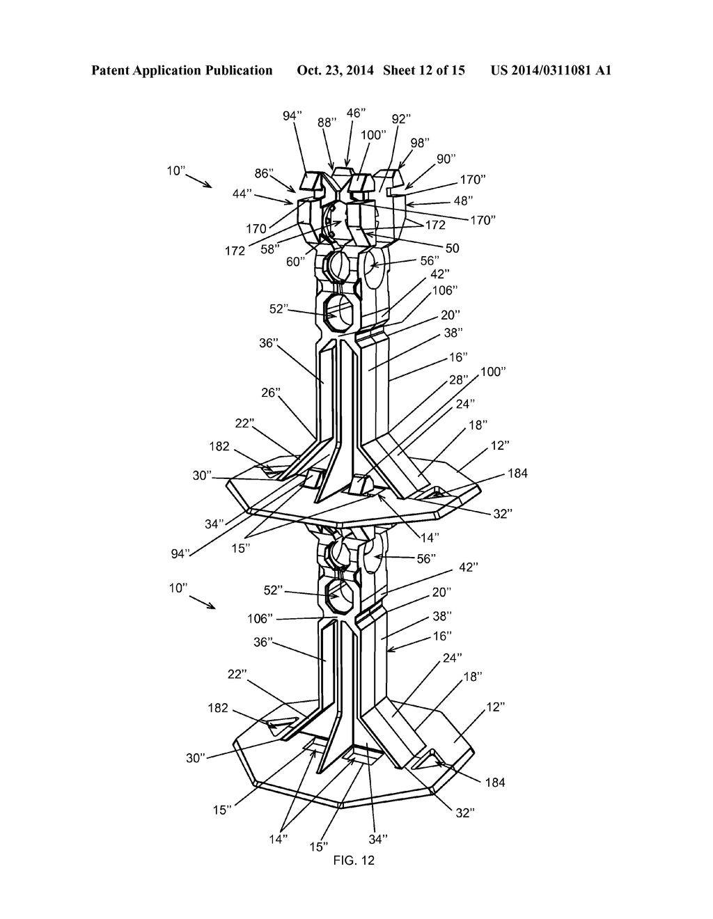 MULTI-FUNCTION STACKABLE CHAIR FOR CONCRETE REINFORCING ELEMENTS - diagram, schematic, and image 13