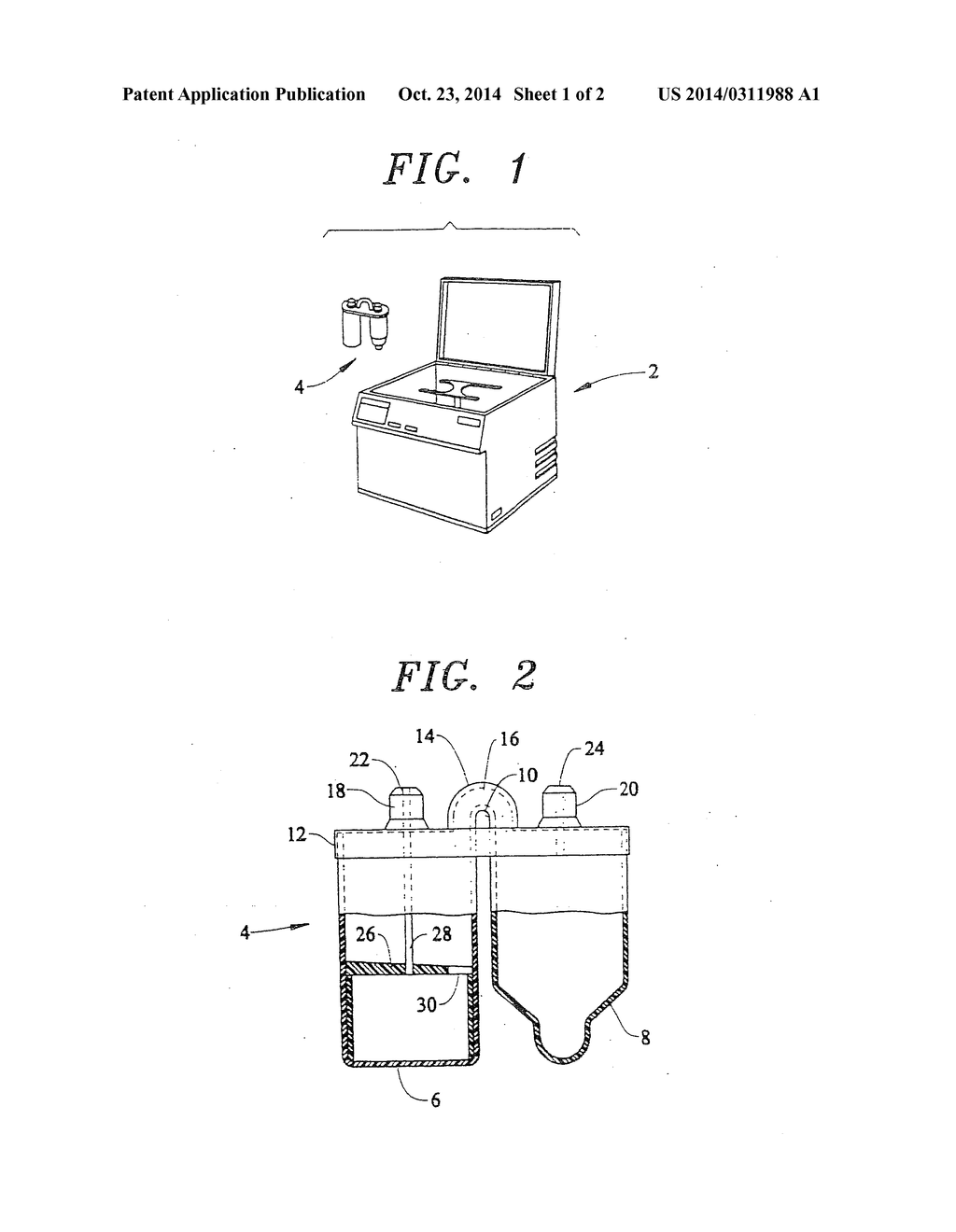 METHOD AND APPARATUS FOR PRODUCING PLATELET RICH PLASMA AND/OR PLATELET     CONCENTRATE - diagram, schematic, and image 02