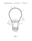 LIGHT EMITTING DIODE LIGHT BULB HAVIGN A LIGHT DISPERSING LAYER ATTACHED     ON AN ENVELOPE THEREOF diagram and image