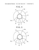 SPEAKER DEVICE WITH A MAGNETIC GAP FILLED WITH MAGNETIC FLUID AND CHANGING     MAGNETIC FLUX DENSITY IN AXIAL AND CIRCUMFERENTIAL DIRECTIONS diagram and image