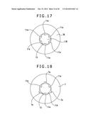 SPEAKER DEVICE WITH A MAGNETIC GAP FILLED WITH MAGNETIC FLUID AND CHANGING     MAGNETIC FLUX DENSITY IN AXIAL AND CIRCUMFERENTIAL DIRECTIONS diagram and image