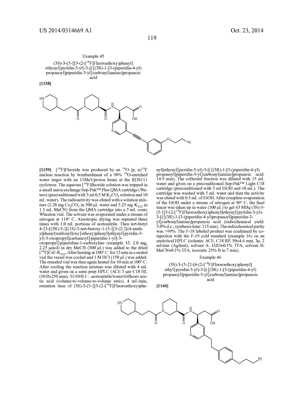 COMPOUNDS FOR BINDING TO THE PLATELET SPECIFIC GLYCOPROTEIN IIB/IIIA AND     THEIR USE FOR IMAGING OF THROMBI - diagram, schematic, and image 127