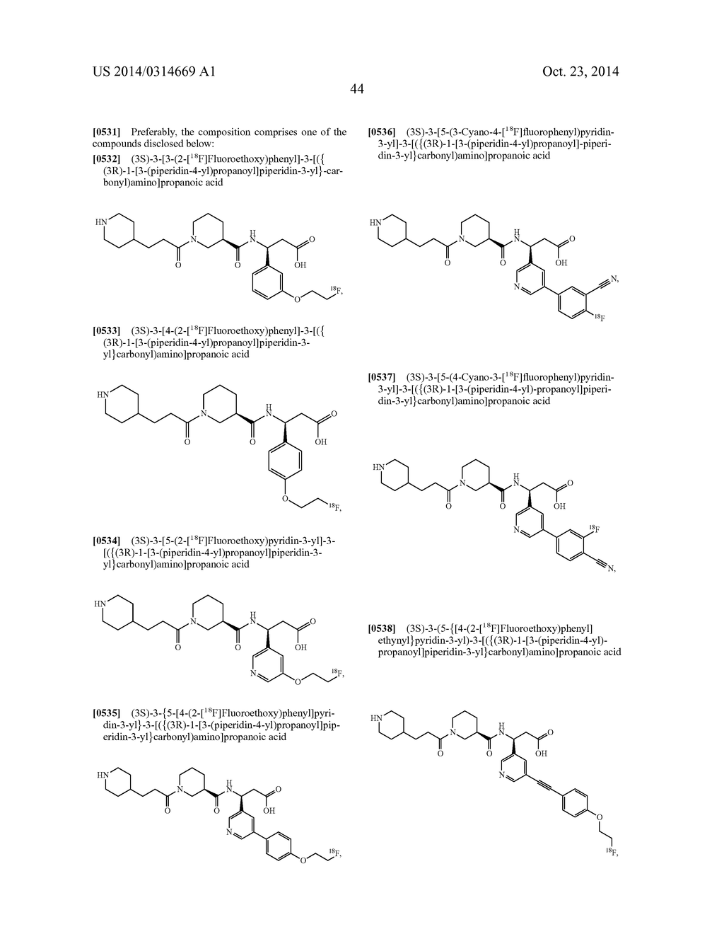 COMPOUNDS FOR BINDING TO THE PLATELET SPECIFIC GLYCOPROTEIN IIB/IIIA AND     THEIR USE FOR IMAGING OF THROMBI - diagram, schematic, and image 52