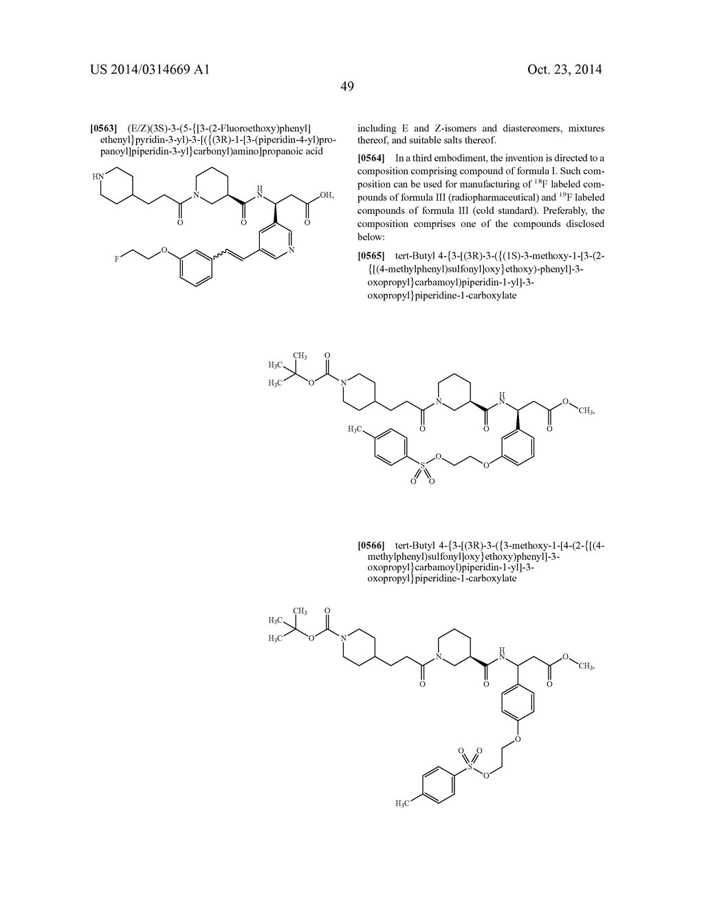 COMPOUNDS FOR BINDING TO THE PLATELET SPECIFIC GLYCOPROTEIN IIB/IIIA AND     THEIR USE FOR IMAGING OF THROMBI - diagram, schematic, and image 57