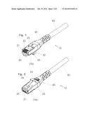 Plug for a data and/or telecommunication cable comprising several     conductors diagram and image