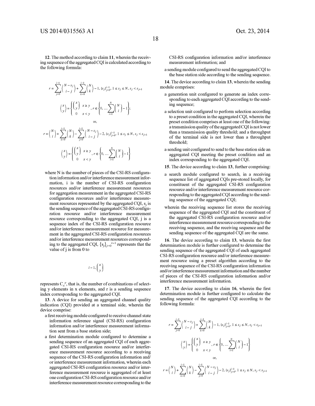 METHOD AND DEVICE FOR SENDING AGGREGATED CQI - diagram, schematic, and image 22