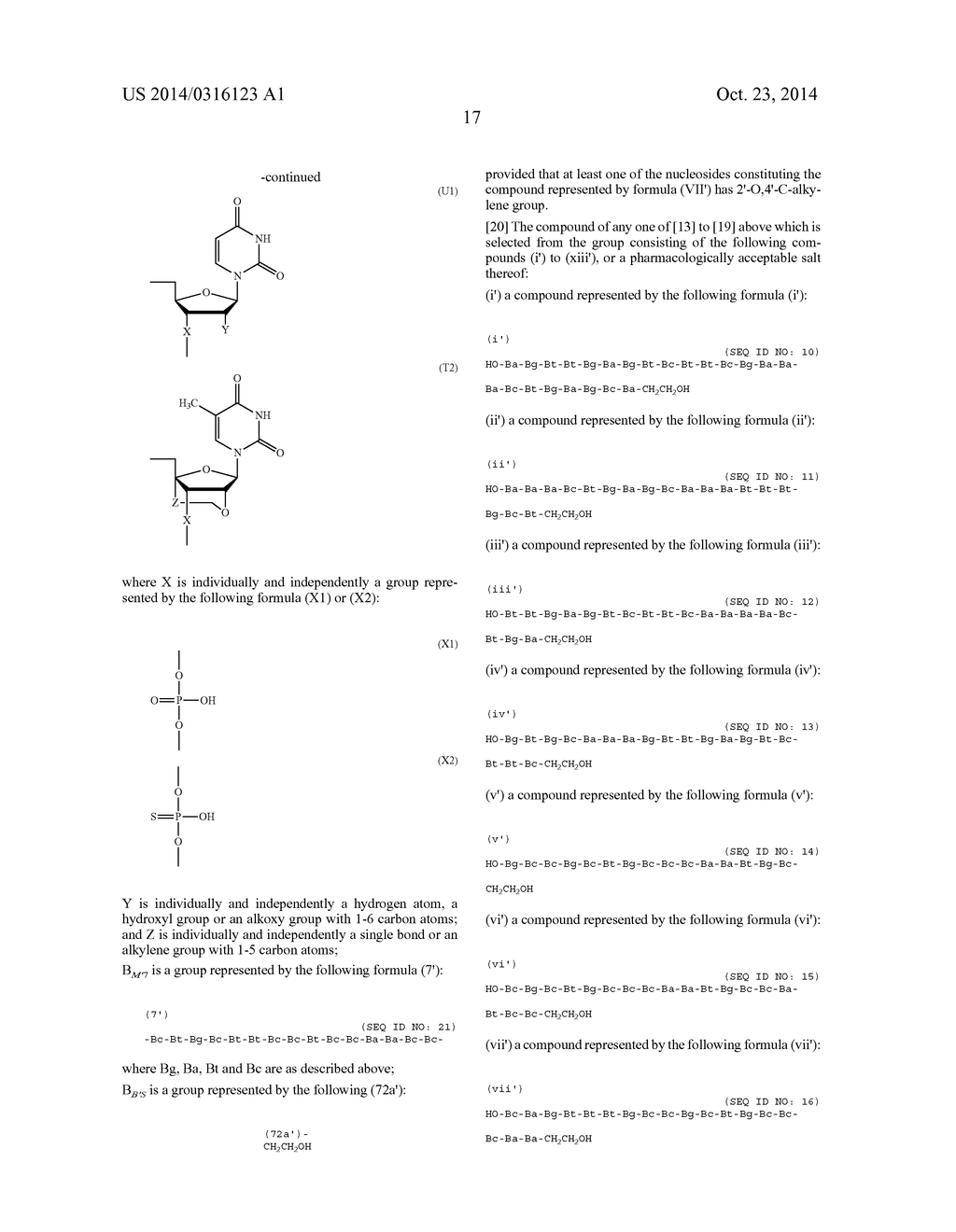 ENA NUCLEIC ACID PHARMACEUTICALS CAPABLE OF MODIFYING SPLICING OF mRNA     PRECURSORS - diagram, schematic, and image 40