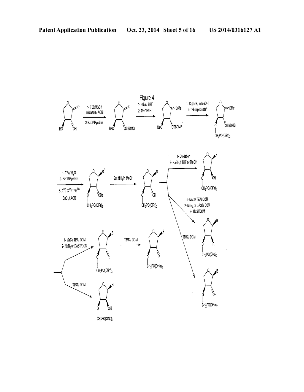 PHOSPHONATE NUCLEOSIDES USEFUL AS ACTIVE INGREDIENTS IN PHARMACEUTICAL     COMPOSITIONS FOR THE TREATMENT OF VIRAL INFECTIONS, AND INTERMEDIATES FOR     THEIR PRODUCTION - diagram, schematic, and image 06