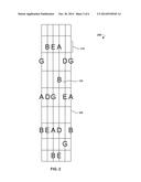 SYSTEMS AND METHODS FOR PROVIDING NAVIGATIONAL MARKS ON A STRINGED     INSTRUMENT FINGERBOARD diagram and image