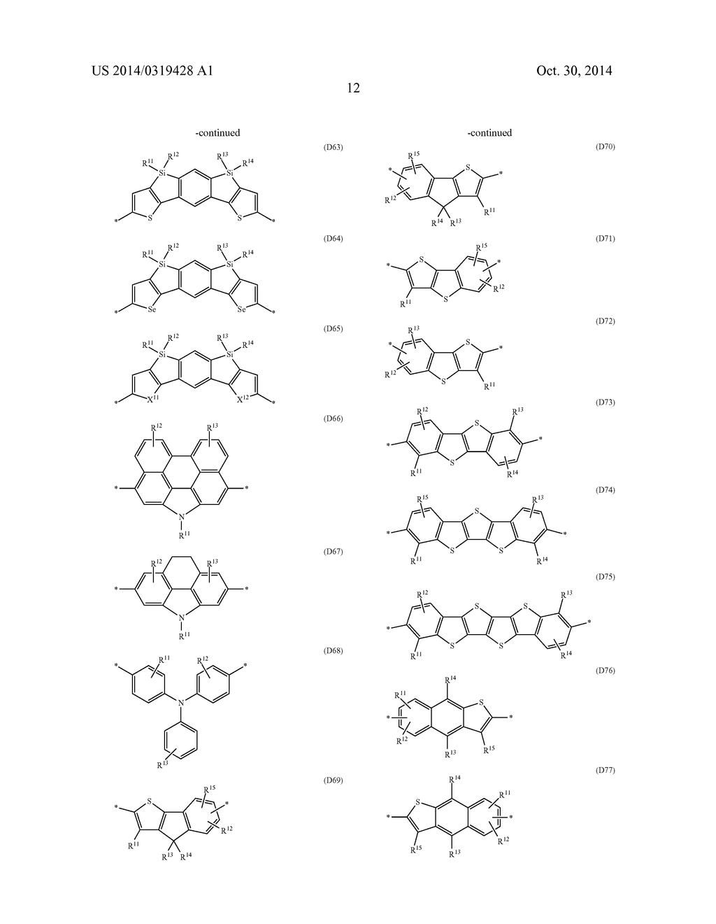 SMALL MOLECULES AND THEIR USE AS ORGANIC SEMICONDUCTORS - diagram, schematic, and image 13