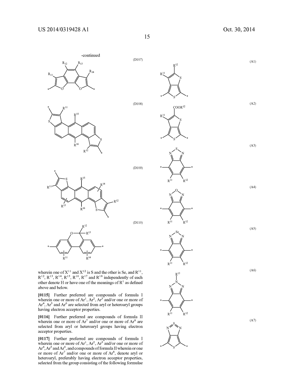 SMALL MOLECULES AND THEIR USE AS ORGANIC SEMICONDUCTORS - diagram, schematic, and image 16