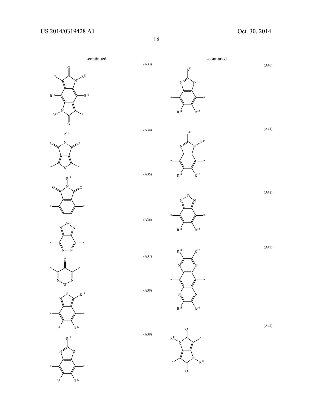 SMALL MOLECULES AND THEIR USE AS ORGANIC SEMICONDUCTORS - diagram, schematic, and image 19