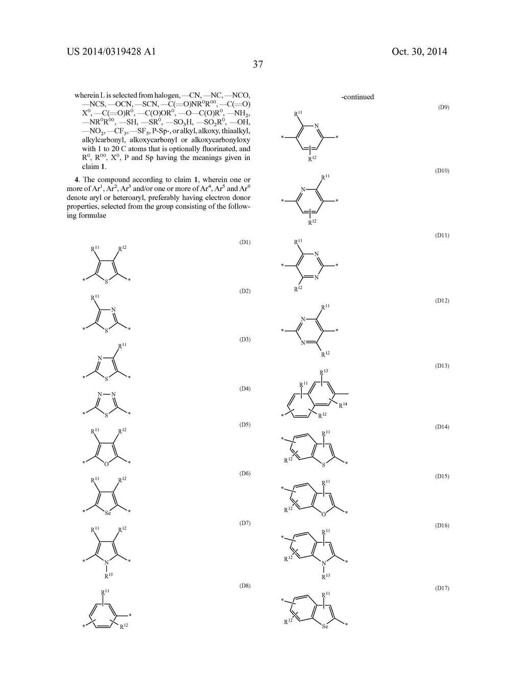 SMALL MOLECULES AND THEIR USE AS ORGANIC SEMICONDUCTORS - diagram, schematic, and image 38