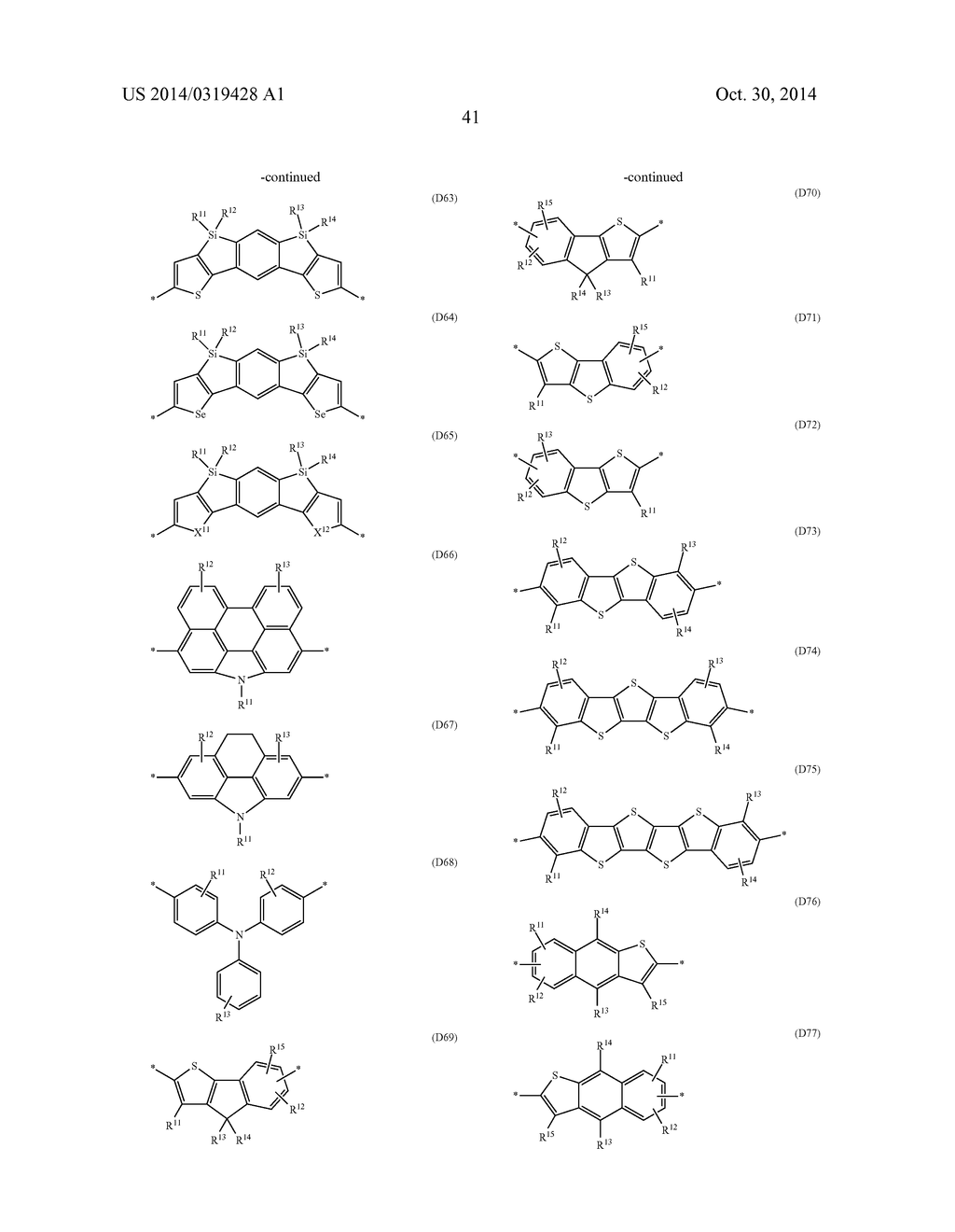 SMALL MOLECULES AND THEIR USE AS ORGANIC SEMICONDUCTORS - diagram, schematic, and image 42