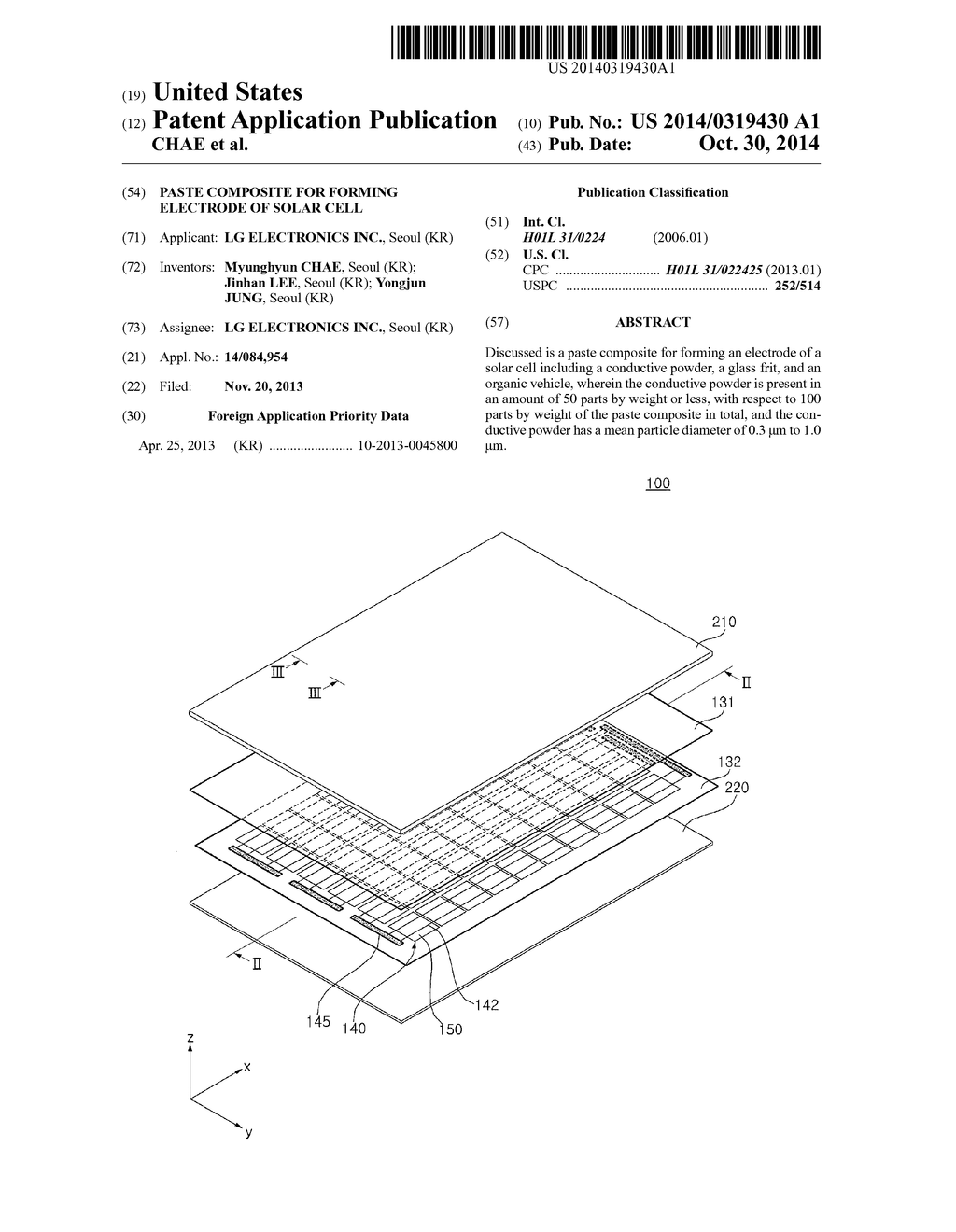 PASTE COMPOSITE FOR FORMING ELECTRODE OF SOLAR CELL - diagram, schematic, and image 01