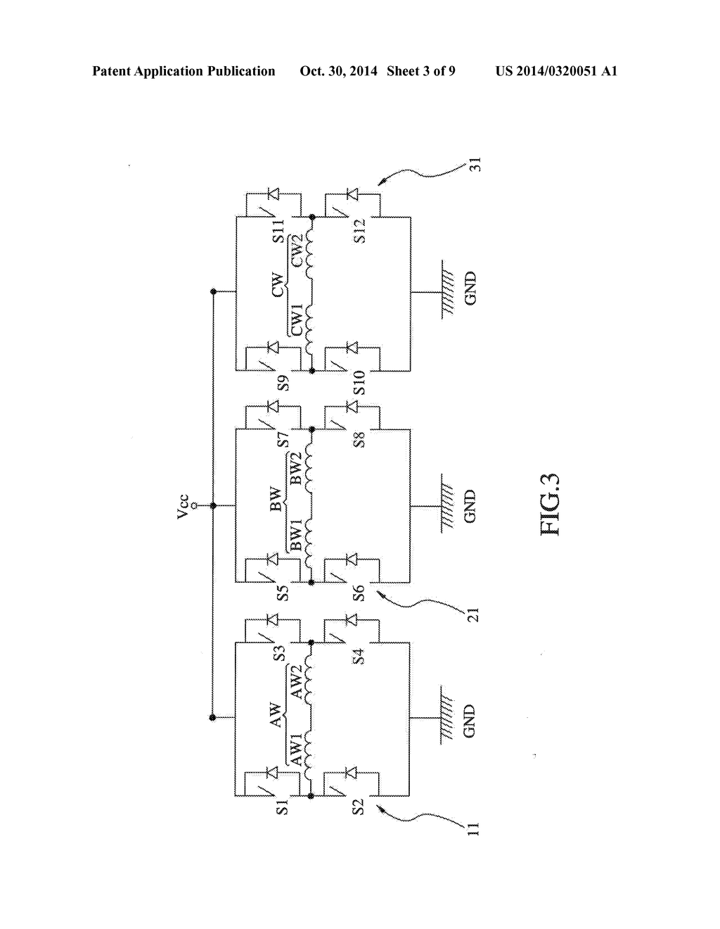 MOTOR WINDING AND POWER ELECTRONIC SWITCH ASSEMBLY HAVING SWITCHABLE     OUTPUT CAPABILITY - diagram, schematic, and image 04