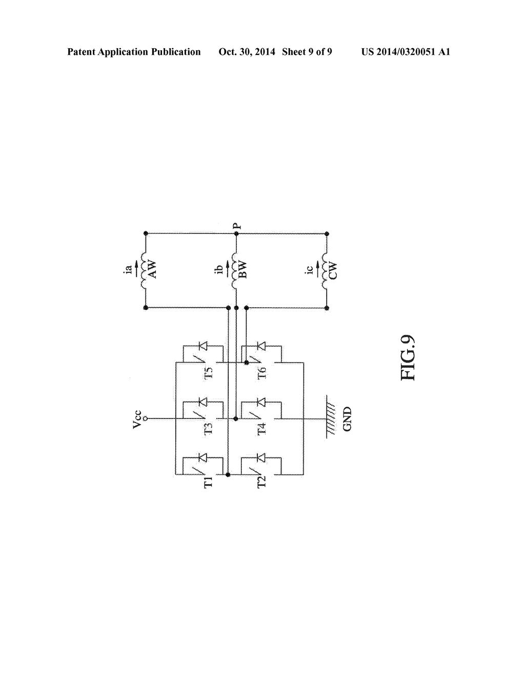 MOTOR WINDING AND POWER ELECTRONIC SWITCH ASSEMBLY HAVING SWITCHABLE     OUTPUT CAPABILITY - diagram, schematic, and image 10