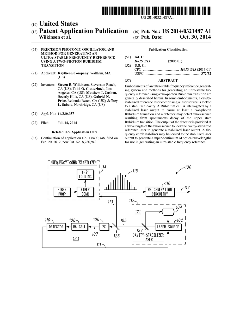 PRECISION PHOTONIC OSCILLATOR AND METHOD FOR GENERATING AN ULTRA-STABLE     FREQUENCY REFERENCE USING A TWO-PHOTON RUBIDIUM TRANSITION - diagram, schematic, and image 01