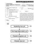 CHARACTER INPUT APPARATUS AND METHOD diagram and image