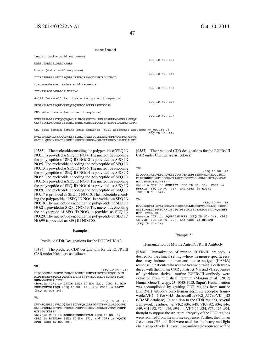 TREATMENT OF CANCER USING HUMANIZED ANTI-EGFRvIII CHIMERIC ANTIGEN     RECEPTOR - diagram, schematic, and image 71