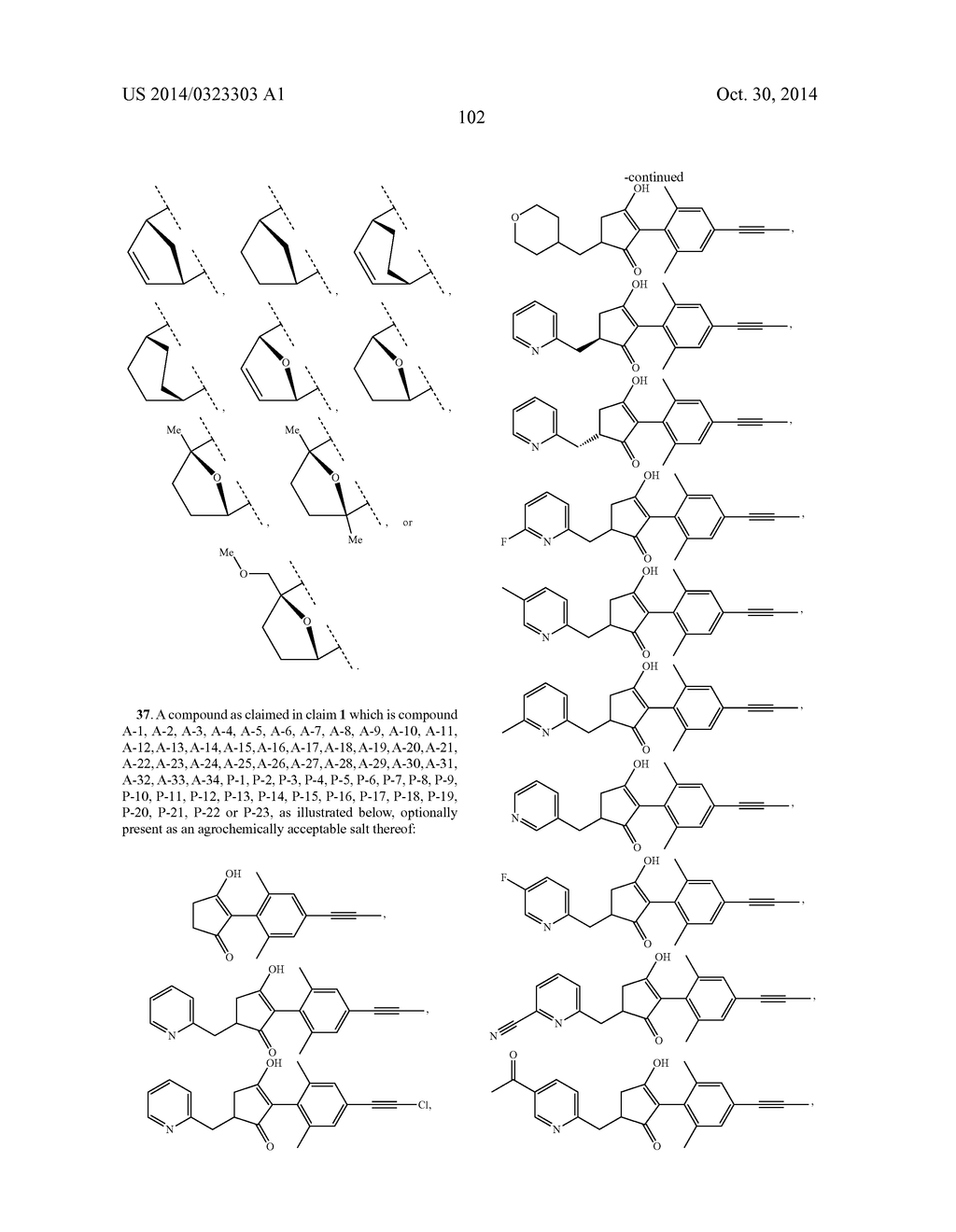 2-(SUBSTITUTED-PHENYL)-CYCLOPENTANE-1,3-DIONE COMPOUNDS, AND DERIVATIVES     THEREOF - diagram, schematic, and image 103