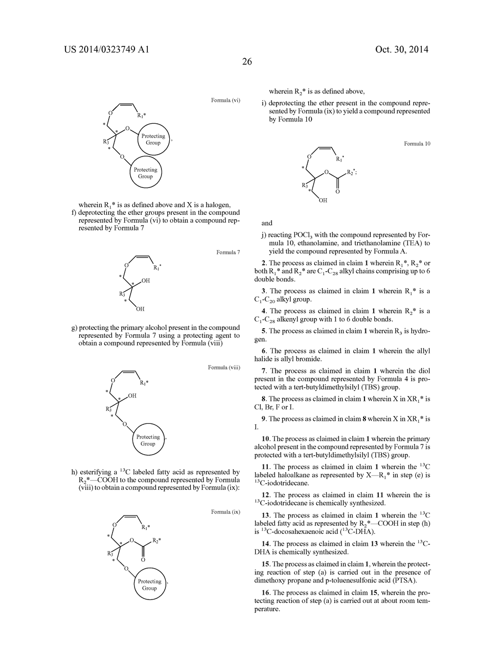 METHODS FOR THE SYNTHESIS OF 13C LABELED PLASMALOGEN - diagram, schematic, and image 27