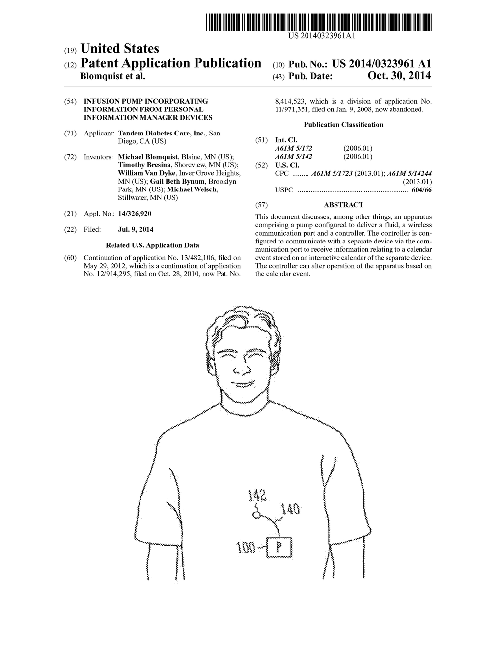 INFUSION PUMP INCORPORATING INFORMATION FROM PERSONAL INFORMATION MANAGER     DEVICES - diagram, schematic, and image 01