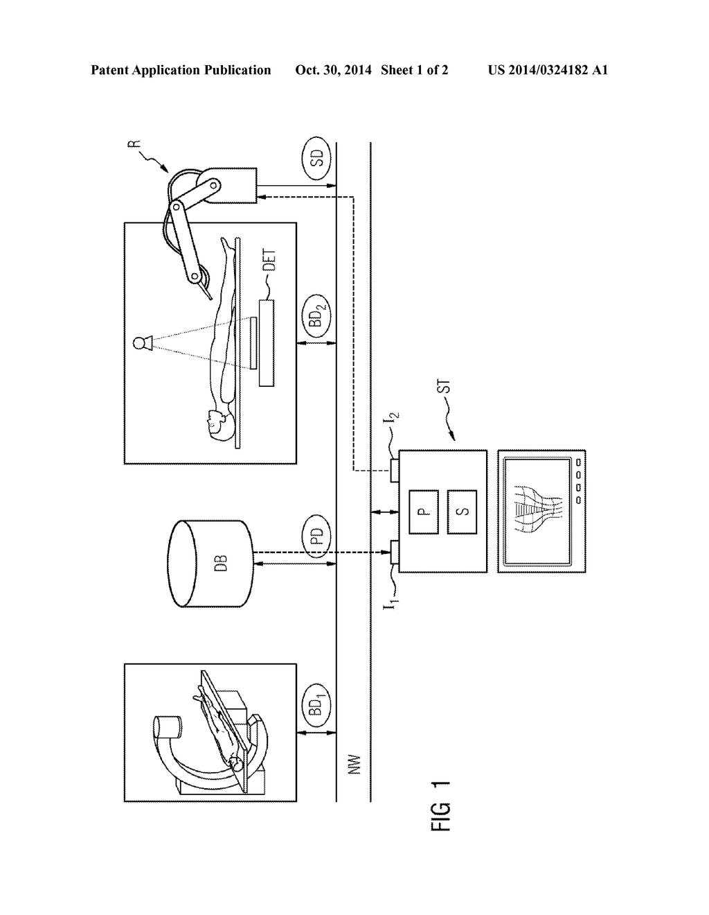 CONTROL SYSTEM, METHOD AND COMPUTER PROGRAM FOR POSITIONING AN     ENDOPROSTHESIS - diagram, schematic, and image 02