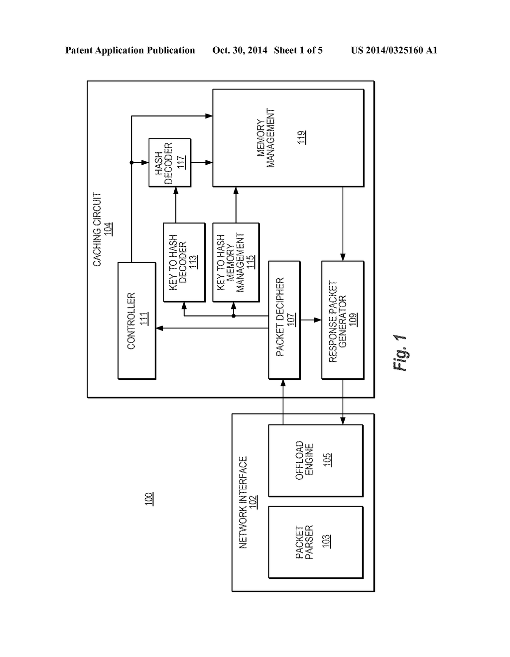 CACHING CIRCUIT WITH PREDETERMINED HASH TABLE ARRANGEMENT - diagram, schematic, and image 02