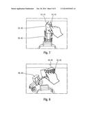 OPERATING SYSTEM FOR AND METHOD OF OPERATING A CONTROLLABLE TRANSFER     DEVICE FOR HARVESTED GOODS diagram and image