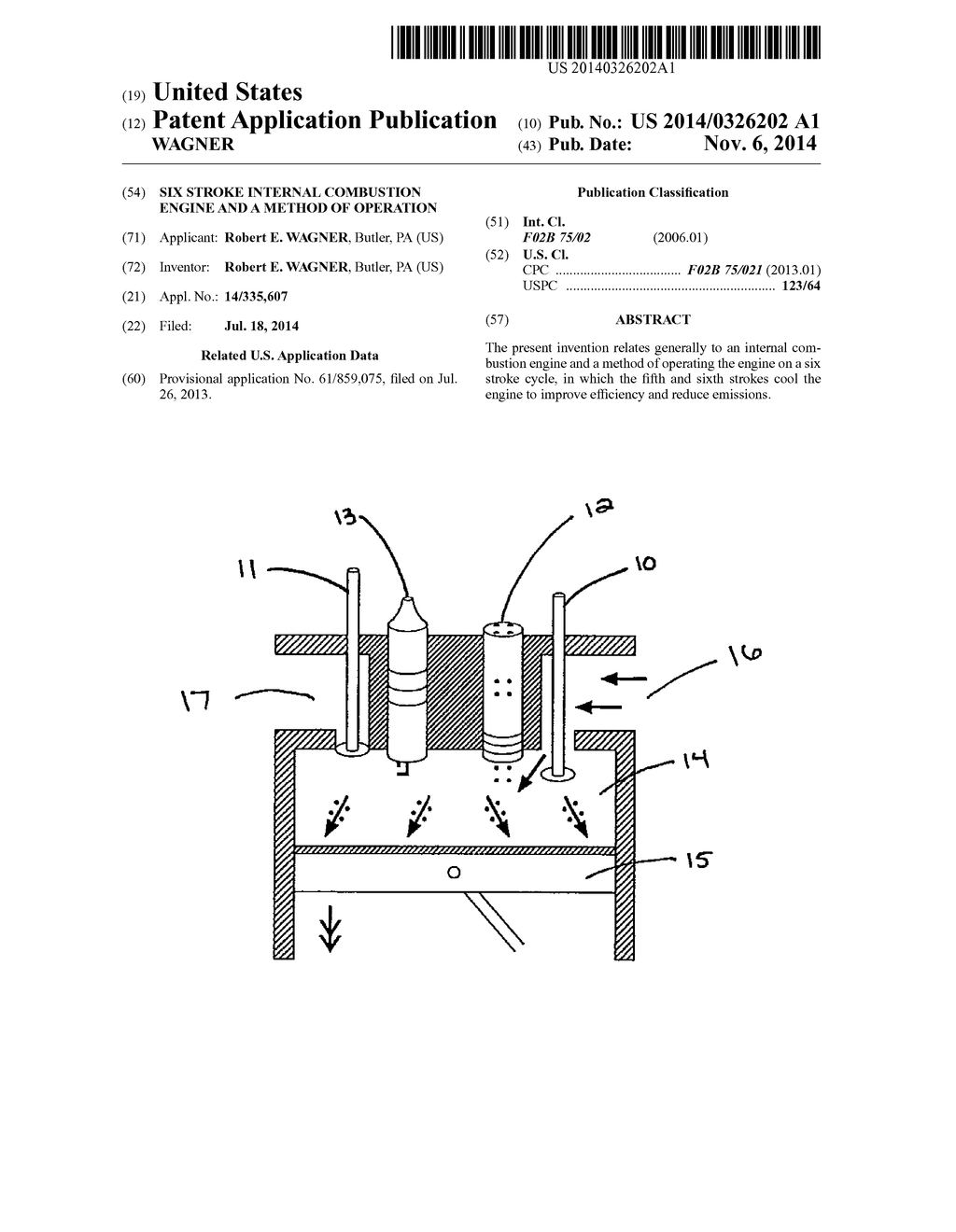 Six Stroke Internal Combustion Engine and a Method of Operation - diagram, schematic, and image 01